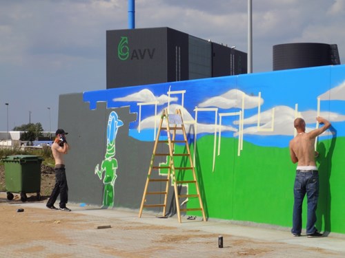 Graffitimalerne i aktion