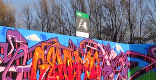 Graffitiværk på genbrugspladsen
