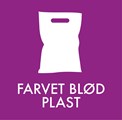 Farvet blød plast